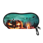 Scary Halloween Pumpkin Print Glasses Case