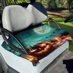 Scary Halloween Pumpkin Print Golf Cart Seat Cover