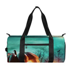 Scary Halloween Pumpkin Print Gym Bag