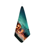 Scary Halloween Pumpkin Print Hand Towel