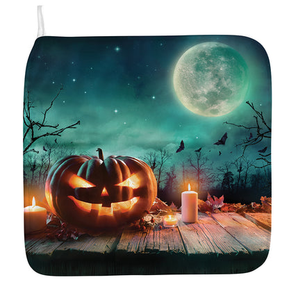 Scary Halloween Pumpkin Print Hand Towel