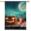 Scary Halloween Pumpkin Print House Flag