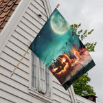 Scary Halloween Pumpkin Print House Flag