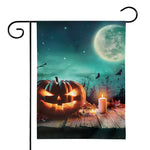 Scary Halloween Pumpkin Print House Flag