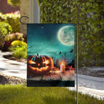 Scary Halloween Pumpkin Print House Flag