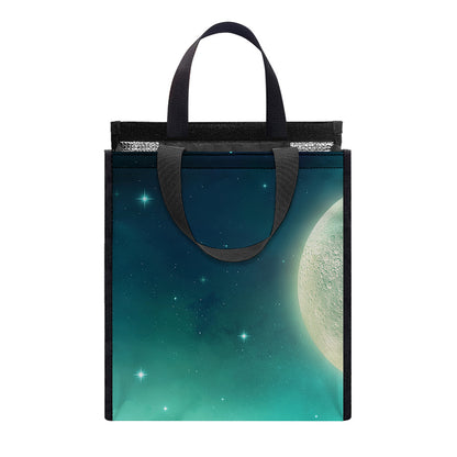 Scary Halloween Pumpkin Print Insulated Lunch Tote