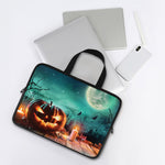 Scary Halloween Pumpkin Print Laptop Sleeve With Handle