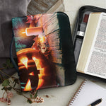 Scary Halloween Pumpkin Print Leather Bible Cover