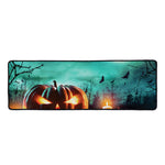 Scary Halloween Pumpkin Print Long Kitchen Mat