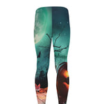 Scary Halloween Pumpkin Print Men's leggings