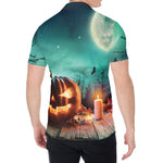 Scary Halloween Pumpkin Print Men's Shirt