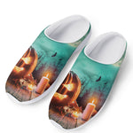 Scary Halloween Pumpkin Print Mesh Casual Shoes