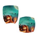 Scary Halloween Pumpkin Print Office Chair Cover