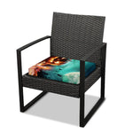 Scary Halloween Pumpkin Print Outdoor Seat Cushion Cover