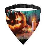 Scary Halloween Pumpkin Print Over The Collar Dog Bandana