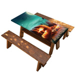 Scary Halloween Pumpkin Print Picnic Table Cover