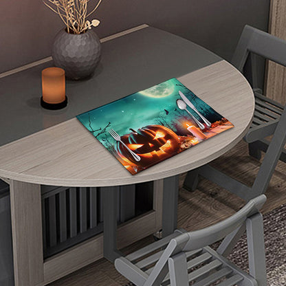 Scary Halloween Pumpkin Print Placemat
