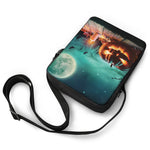 Scary Halloween Pumpkin Print Rectangular Crossbody Bag