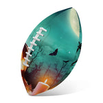 Scary Halloween Pumpkin Print Rugby Ball