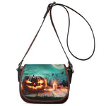 Scary Halloween Pumpkin Print Saddle Bag