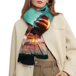 Scary Halloween Pumpkin Print Scarf