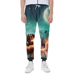Scary Halloween Pumpkin Print Scuba Joggers