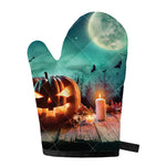 Scary Halloween Pumpkin Print Single Oven Mitt