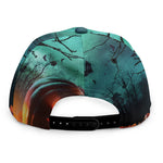 Scary Halloween Pumpkin Print Snapback Cap