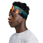 Scary Halloween Pumpkin Print Sports Headband