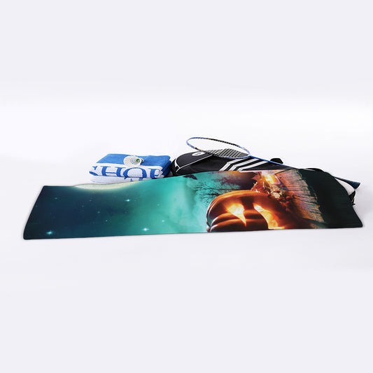 Scary Halloween Pumpkin Print Sports Towel