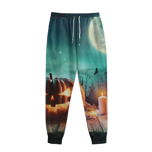 Scary Halloween Pumpkin Print Sweatpants