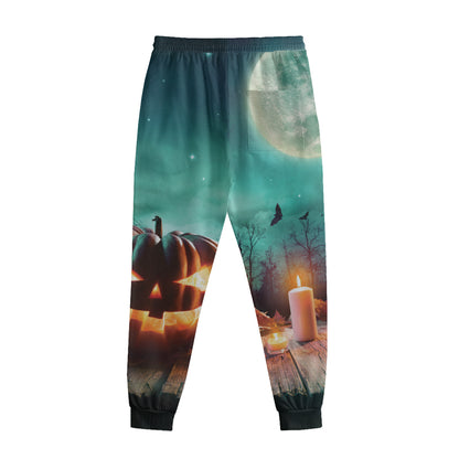 Scary Halloween Pumpkin Print Sweatpants