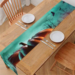 Scary Halloween Pumpkin Print Table Runner