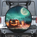 Scary Halloween Pumpkin Print Tire Cover