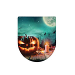 Scary Halloween Pumpkin Print Toilet Lid Cover
