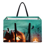 Scary Halloween Pumpkin Print Utility Tote Bag