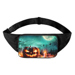 Scary Halloween Pumpkin Print Waist Bag