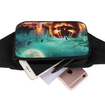 Scary Halloween Pumpkin Print Waist Bag