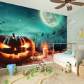 Scary Halloween Pumpkin Print Wall Sticker