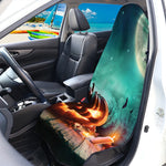 Scary Halloween Pumpkin Print Waterproof Car Seat Cover