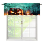Scary Halloween Pumpkin Print Window Valance