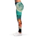 Scary Halloween Pumpkin Print Women's Leggings
