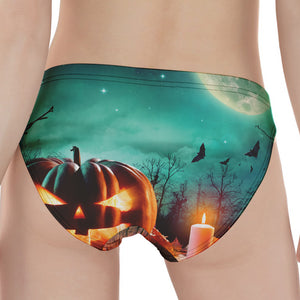 Scary Halloween Pumpkin Print Women's Panties