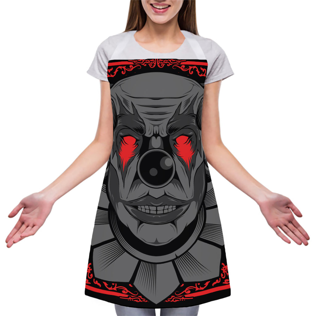 Scary Joker Card Print Adjustable Apron