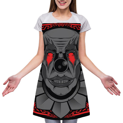 Scary Joker Card Print Adjustable Apron