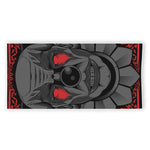 Scary Joker Card Print Beach Towel