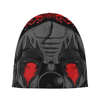 Scary Joker Card Print Beanie
