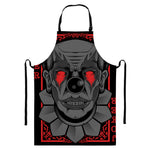 Scary Joker Card Print Bib Apron With Pocket