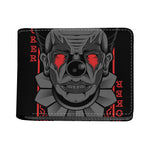 Scary Joker Card Print Bifold Wallet