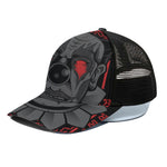 Scary Joker Card Print Black Mesh Trucker Cap
